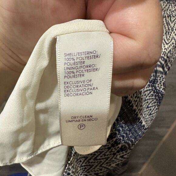 NEW Rebecca Minkoff Lucille Sleeveless Ruffle Dress Size XXL $198 Navy/Cream - Picture 10 of 10